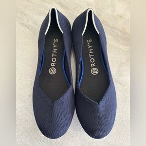 Navy size 8.5 Rothy’s Flats